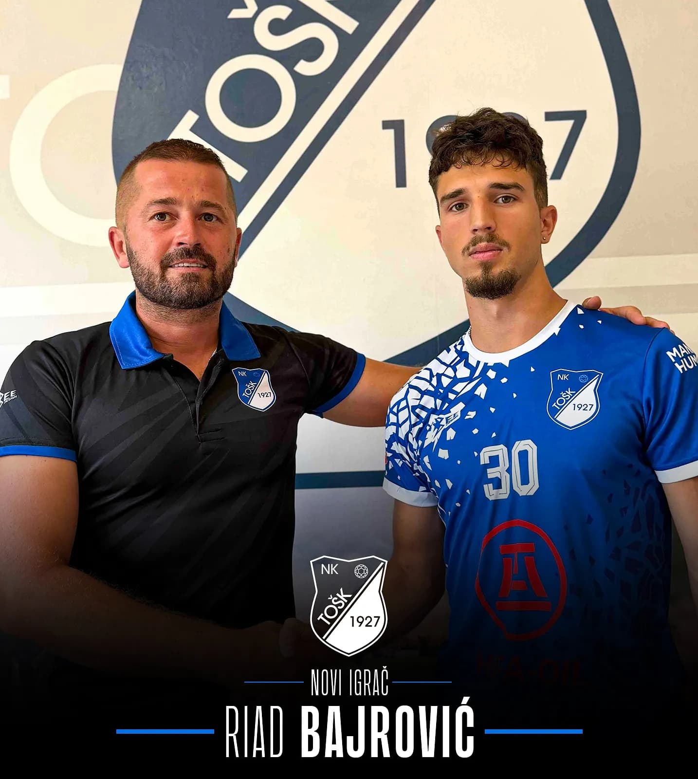 Riad Bajrović novi igrač TOŠK-a