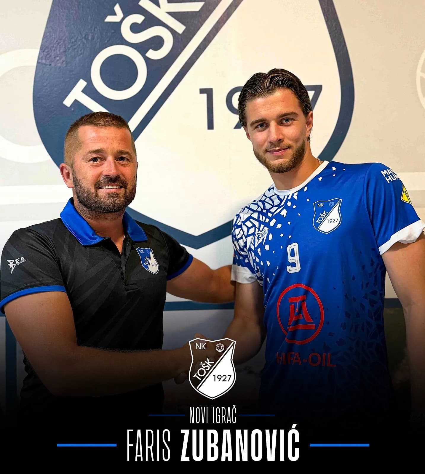 Faris Zubanović novi igrač TOŠK-a